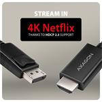 AXAGON RVD-HI20C2, DisplayPort -> HDMI 2.0b redukcia / kábel 1,8 m, 4K/60Hz