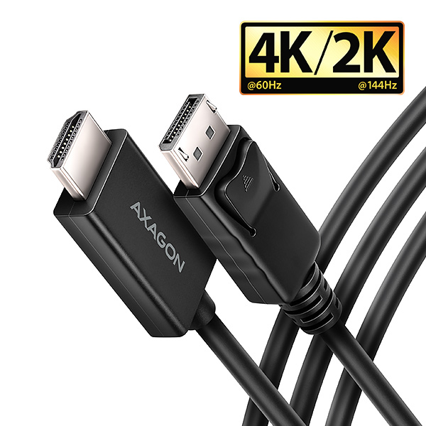 AXAGON RVD-HI20C2, DisplayPort -> HDMI 2.0b redukcia / kábel 1,8 m, 4K/60Hz
