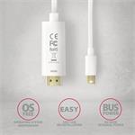 AXAGON RVDM-HI14C2W, miniDisplayPort > redukcia HDMI 1.4 / kábel 1,8 m