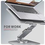 AXAGON STND-LR, hliníkový stojan pre notebooky 10"-17,3" s nastaviteľnou výškou, uhlom a rotáciou o 360°, sivý