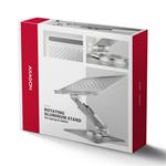 AXAGON STND-LR, hliníkový stojan pre notebooky 10" - 17" s nastaviteľnou výškou, uhlom a rotáciou o 360°