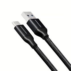 AXAGON USB-C <> USB-A 3.2 Gen 1 kabel 0.5m, černý BUCM3-AM05B - Tablety - příslušenství