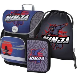 BAAGL SET 3 Ergo Ninja: aktovka, penál, sáček