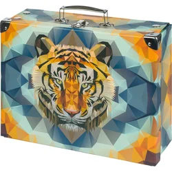 BAAGL Skladací školský kufrík Tiger s kovaním