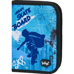 BAAGL Školní penál klasik dvě chlopně Skateboard