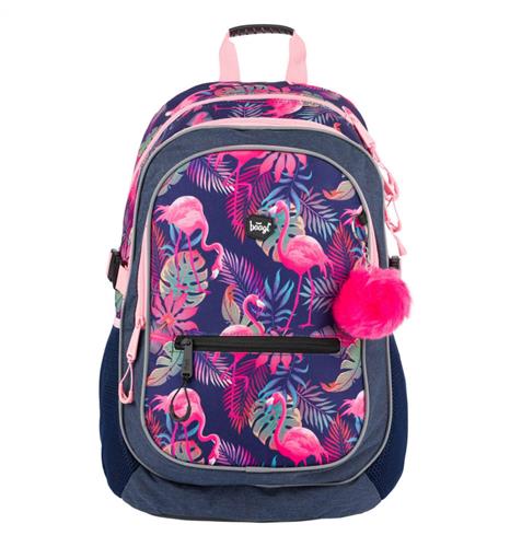BAAGL Školský batoh Flamingo