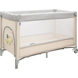 Baby Mix Dětská cestovní postýlka Vrabci béžová