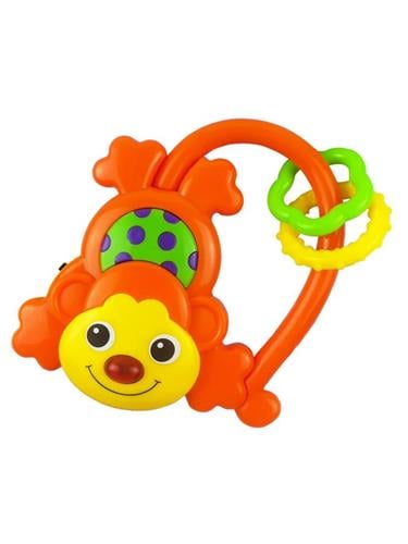 Baby Mix Detská hrkálka so zvukom Monkey orange
