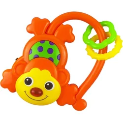 Baby Mix Dětské chrastítko se zvukem Opička oranžová
