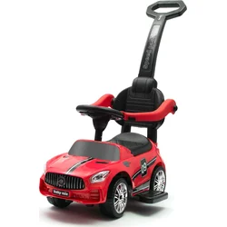 Baby Mix Detské odrážadlo so zvukom a vodiacou tyčou RACER červené