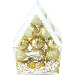 Baňky set 4cm/12ks zlaté