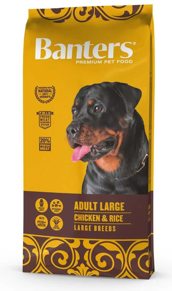 Banters Adult Large Chicken & Rice 15kg granule pro psy