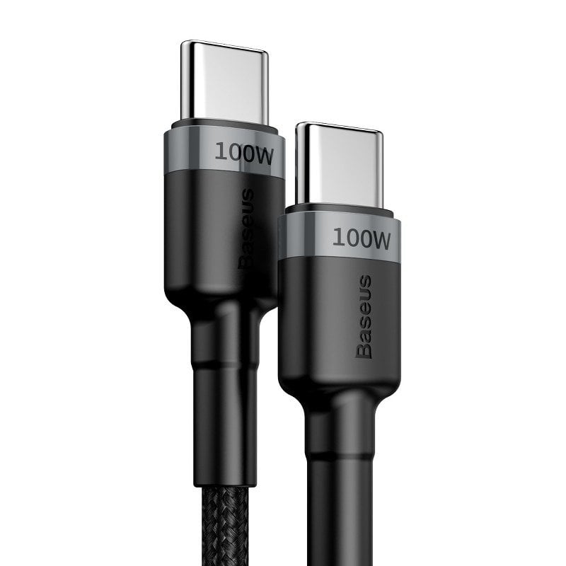 Baseus 100W rychl=nabíjení USB pro kabel typu C (20V 5A), 2m šedo-černý