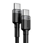 Baseus 100W rychl=nabíjení USB pro kabel typu C (20V 5A), 2m šedo-černý