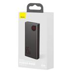 Baseus Adaman Kovová power banka s digitálnym displejom QC PD 20000mAh 65W, čierna USB-A/USB-C kábel 30cm, čierna