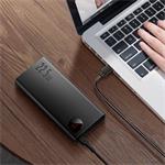 Baseus Adaman kovová powerbanka s digitálnym displejom QC 20000mAh 22,5W, čierna