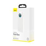 Baseus Amblight powerbanka s digitálním displejem QC 30000mAh Overseas Edition + kabel Type-C/Type-C 65W 1m, bílá