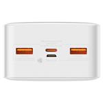 Baseus Bipow powerbanka s digitálním displejem 30000mAh 20W bílá