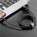 Baseus Cafule Nabíjací/dátový kábel USB na Lightning 2,4 A 1 m, červeno-čierny
