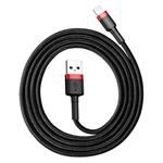 Baseus Cafule Nabíjací/dátový kábel USB na Lightning 2,4 A 1 m, červeno-čierny