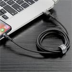 Baseus Cafule Nabíjací/dátový kábel USB na Lightning 2,4A 1 m, sivo-čierny