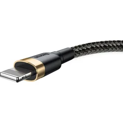 Baseus Cafule Nabíjací/dátový kábel USB na Lightning 2,4A 1 m, zlato-čierny