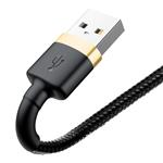 Baseus Cafule Nabíjací/dátový kábel USB na Lightning 2,4A 3 m, zlato-čierny