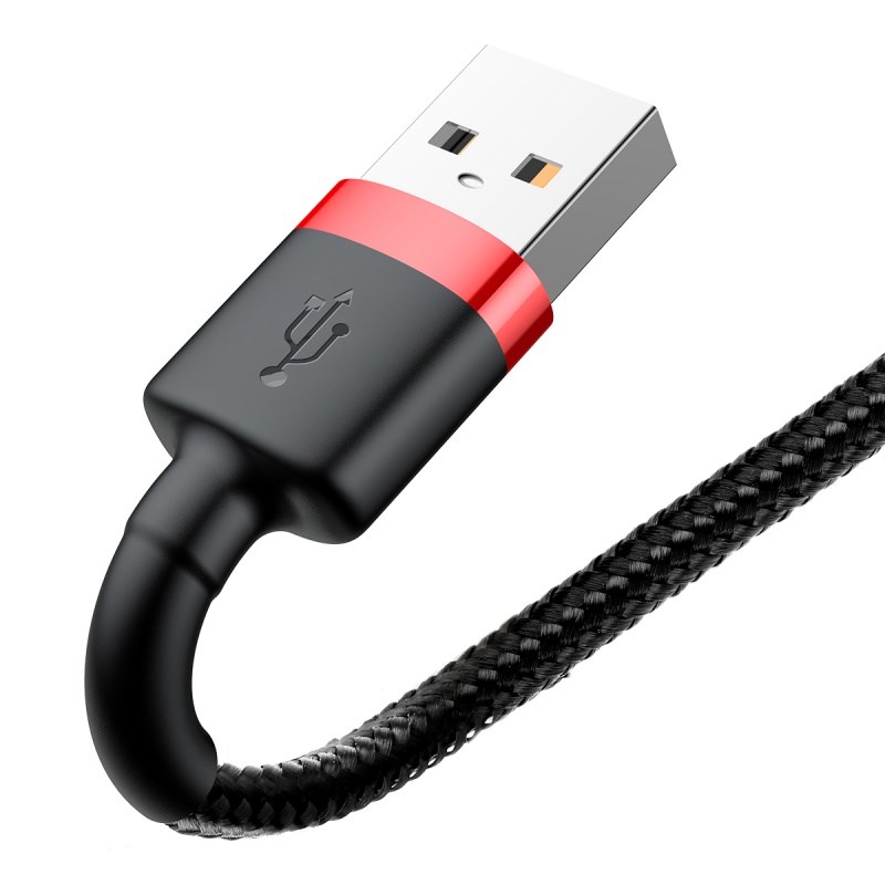 Baseus Cafule nabíjecí/datový kabel USB na Lightning 1,5A 2m, červená-černá