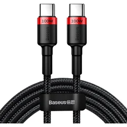 Baseus Cafule PD2.0 100W bleskové nabíjení USB pro kabel typu C (20V 5A)2m - červený černý