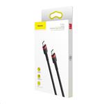 Baseus Cafule Series Nabíjací/dátový kábel USB-C na USB-C PD2.0 60W Flash 2 m, červeno-čierny