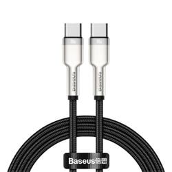 Baseus Cafule Series nabíjecí/datový kabel USB-C samec na USB-C samec s kovovými koncovkami 100W 1m, černá