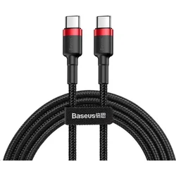 Baseus Cafule Series USB-C na USB-C PD2.0 60W Flash nabíjací/datový kábel 1m, červeno-čierny