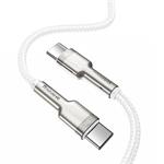 Baseus Cafule Series USB-C samec na USB-C samec nabíjací/dátový kábel s kovovými koncovkami 100W 2m, biely