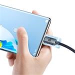 Baseus Crystal Shine Series nabíjecí/datový kabel USB-A / USB-C 100W 2m, černá