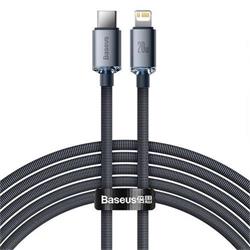 Baseus Crystal Shine Series nabíjecí/datový kabel USB-C / Lightning 20W 2m, černá