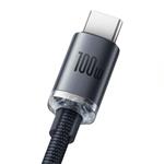 Baseus Crystal Shine Series USB-A/USB-C 100W 2m nabíjací/dátový kábel, čierny