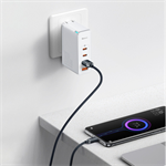 Baseus Crystal Shinenabíjecí/datový kabel USB-C / USB-C 100W 1,2m, modrá