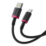 Baseus Dura USB/USB-C rýchlonabíjací kábel 2m 60W čierny červený