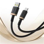 Baseus Dura USB/USB-C rýchlonabíjací kábel 2m 60W čierny zlatý