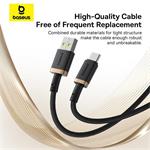 Baseus Dura USB/USB-C rýchlonabíjací kábel 2m 60W čierny zlatý