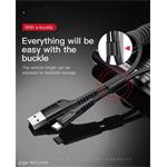 Baseus Fish Eye pružinový nabíjecí / datový kabel USB na USB-C 2A 1m, černá
