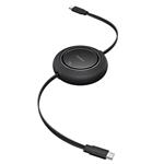 Baseus Free2Pull USB-C/USB-C navíjací kábel s nastaviteľnou dĺžkou do 1 m 100 W čierny