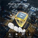 Baseus GaN Mini rýchlonabíjací adaptér USB 2x Type-C 120W EÚ kábel Xiaobai Type-C/Type-C 100W 1m biely