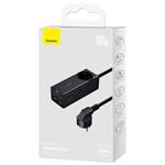 Baseus GaN3 Pro rýchlonabíjací stolný adaptér 2x USB-C + 2x USB-A + AC 100W 1,5 m kábel čierny