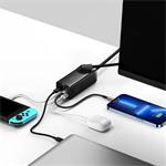 Baseus GaN3 Pro rýchlonabíjací stolný adaptér 2x USB-C + 2x USB-A + AC 100W 1,5 m kábel čierny