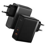 Baseus GaN5 Pro USB-C na USB-A 100W rýchlonabíjací adaptér čierny