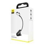 Baseus LED lampa na čtení s klipem, šedá