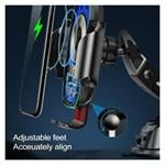 Baseus Light Electric držák do auta s bezdrátovým nabíjením 15W černá