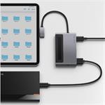 Baseus Magic multifunkční 6-portový USB-C HUB 100W PD se zatahovacím klipem šedá