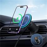 Baseus Magnetický držiak do mriežky s nabíjačkou USB-A 15W+25W čierny